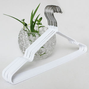 LZD  White Nano Metal Plastic Dipping Non-Slip Drying Rack   Laundry Anti-Dyeing Hanger