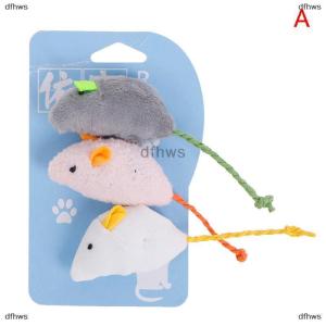 [COD] dfhws Cat toy imitation Plush mouse 3 pack containing cat mint to amuse cat
