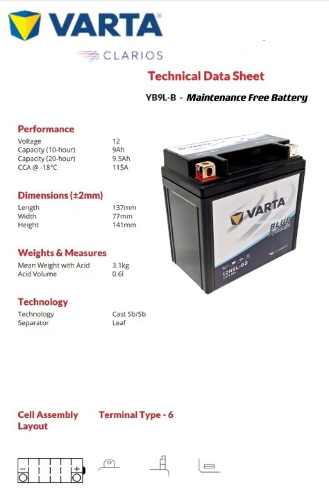 12N9L-BS YB9L-BS BATTERY GEL (12V9.5AH) MODENAS JAGUH 175 WMOTO EXTREME ...