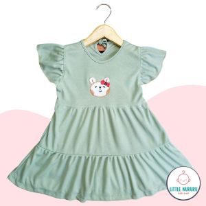 Dress Anak Perempuan Usia 0 - 6 Bulan Motif HEWAN Merk PIP MIM BABY SNI