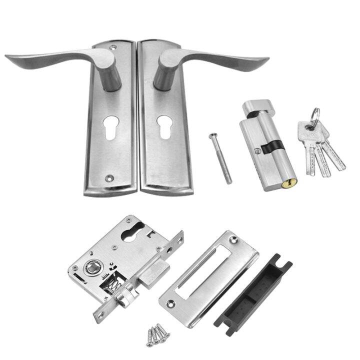 Mechanical Door Lock Set Aluminum Alloy Handle Deadbolt Latch Locks ...