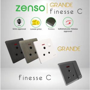 New Arrival Discount[SIRIM]ZENSO Grande/Finesse C Black White Gold Hairline Black Galaxy Black Switch Switches & Sockets
