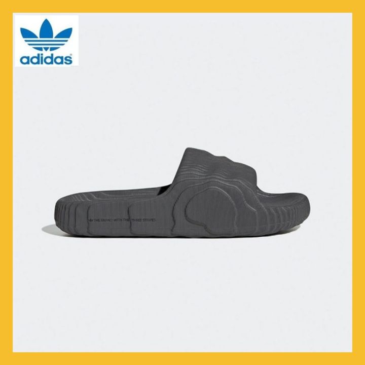 Limited time discount adidas Adilette 22 Slides HP6522 Grey Black Unisex Size UK Lazada