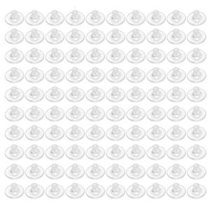 แพ็ค100ต่างหูซิลิโคน Anting Plugs ตุ้มหูยางใสด้านหลังปิดสบายสำหรับต่างหูที่มีน้ำหนักมาก