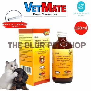 Free Syringe 3cc 120ml Papi OB Vitamins + Mineral Pet Vitamins Syrup
