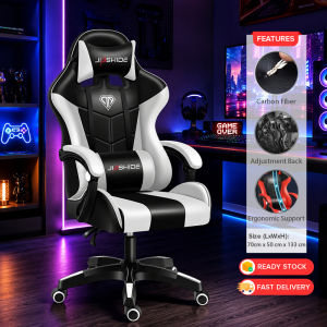 GTE PU Leather Adjustable Ergonomic Racing Gaming Chair Computer Chair With Foot Rest and Lumbar Support- Fulfilled by GTE SHOP