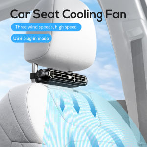 Car Seat Cooling Fan Portable 3-Speed Adjustable Headrest Fan for Sedan Cars and Vehicles