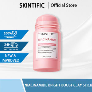 SKINTIFIC Niacinamide Bright Boost Clay Mask 40g Uniform skin tone | Contains nicotinamide | Brightens skin tone
