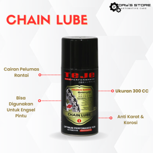 TEJE Chain Lube 300l / Pelumas Rantai Motor Membersihkan Melumasi Dan Melindungi Rantai