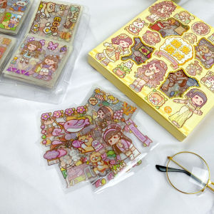 Stiker Anak Aesthetic Mochi Model Kartun Korea Anti Air 1 Box Isi 100 Lembar Gambar Tempel Warna 2D Lucu Viral Cewek Cowok Anak Sekolah Cantik Anime Binatang Buah Pohon Game