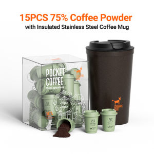 Cheerful Goat 15Pcs Coffee Powder Instant Coffee Freeze Dried Coffee Pocket Coffee Cold Brew No Machine Needed Espresso 3g/pc