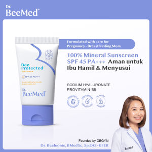 Dr. BeeMed® Bee Protected Sunscreen SPF 50 PA+++ - 100% Mineral Sunscreen Pelembap Kulit Wajah Aman untuk Ibu Hamil & Menyusui BPOM