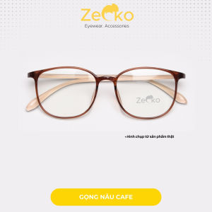 Gọng kính vuông nam nữ giả cận Zecko EG06 chống ánh sáng xanh