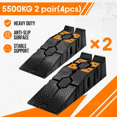 Car Ramps Heavy Duty Plastic Car Ramp Jack Stand Car Vehicle Truck Repairing Hand Tool Rubber Height Ramp For Garage