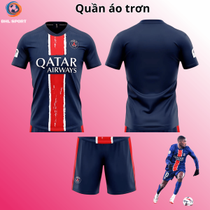 (Vải thun lạnh) Áo bóng đá CLB PSG xanh than sân khách 2024/2025 áo bóng đá in tên số theo yêu cầu ĐHL SPORT