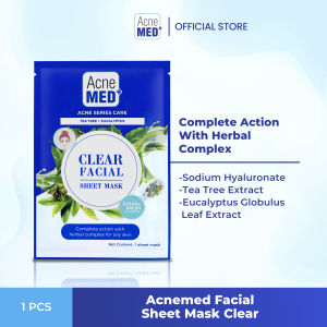 Acnemed Facial SheetMask Clear - Masker Wajah Untuk Kulit Berjerawat dan Berminyak (Free Gift)