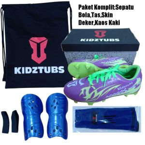 KIDZTUBS Sepatu Bola Anak Paket Komplit Sepatu Bola Tas Skin Deker Kaos Kaki Usia 6-10 Tahun Size 28 29 30 31 32 33 34 35 36 37 KDZ1921122224