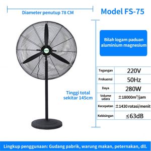 Epic Finds 22/31 inci kipas angin Cocok untuk tempat besar di pabrik dan restoran Wall Fan/kipas industri/kipas angin besar