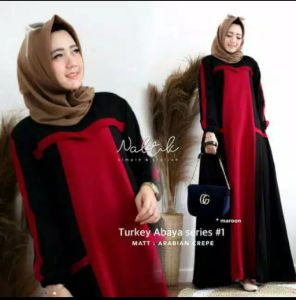 BAJU MUSLIM TURKEY ABAYA MAXI M L XL