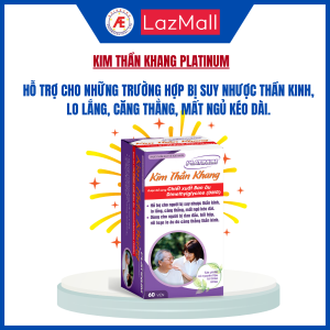 Kim Thần Khang Platinum (1 lọ x 60 viên) - giúp dưỡng tâm an thần hỗ trợ cho những trường hợp bị suy nhược thần kinh lo lắng căng thẳng mất ngủ kéo dài.