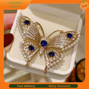 ❣️❣️❣️ Fashion Luxury Pearl Rhinestone Butterfly Brooches For Women Clothing Coat Accessries Gifts