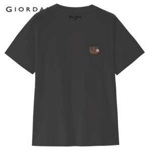 Giordano Beau Monde Mens Cool Touch Short Sleeve Regular Embroidery Pocket Tee 13025220