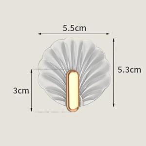 5 ชิ้น ตะขอติดผนัง ชุด ตะขอสุดหรู รูปเปลือกหอยอะคริลิค ตะขอแบบมีกาวในตัว ไม่เจาะรู เหมาะสำหรับห้องน้ำ ที่ใส่กุญแจ ของตกแต่งบ้าน เหมาะสำหรับหมวก ผ้าสำลี กุญแจ และอื่นๆ