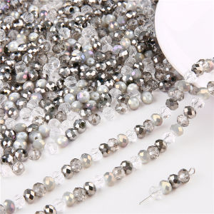 100 Hạt Bánh Xe Pha Lê Thủy Tinh Hình Tròn Nhiều Màu Hỗn Hợp 6X4Mm Cho Vòng Cổ Vòng Tay Trang Sức Thời Trang Phụ Kiện Tự Làm