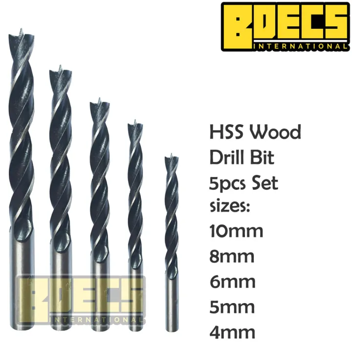 HSS Drill Bit For Wood 5pcs Set High Quality by bdecs Drilling