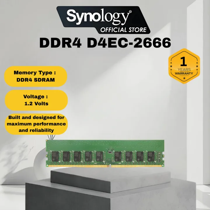 Synology DDR4 RAM 16GB/8GB ECC Unbuffered DIMM RAM Laptop RAM Memory Module DDR4 D4EC-2666-8G / 16G