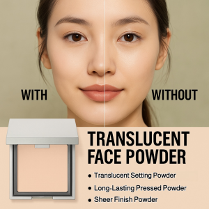 Pure Skin Long-Lasting Translucent Setting Powder Oil-Free Lightweight Formula Natural Matte Finish Non-Cakey Makeup for Oily Skin All-Day Shine Control