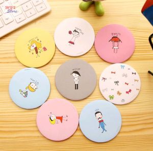 MYX Store Cermin Bulat Kaca Kecil Dandan Rias Motif Kartun Lucu Murah Travelling Cermin Mini Travel