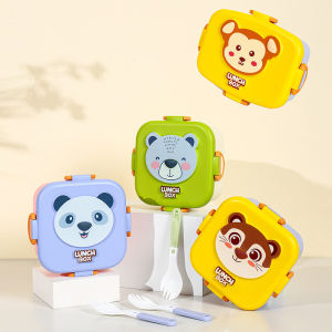 Kotak Bekal Anak Kartun 800ml Kotak Makan Anak Anak Lunchbox Free Sendok HX 55902