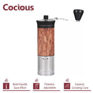 Manual Coffee Grinder Duplex Bearing Non-slip Handle 56 Grind Settings Hand Grinder