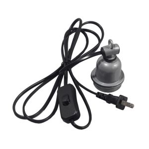 220V Pet Heating Lamp Holder E27 Infrared Ceramics Spira Bulb Extension Socket with Power Cord Switch