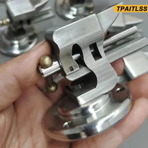 304 Stainless Steel Bench Pliers With anvil 1 Inch Adjustable Desktop Clamp with Swivel Base DIY Handmade Watch Repair Tool