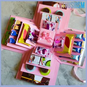 【Enthusiasm】🌟🌟【Hot Sale】🎈 Bất ngờ nổ hộp handmade lắp ráp Snack hộp quà tặng cho DIY Giáng sinh ngày Valentine sinh nhật Quà tặng kỷ niệm ngày cưới