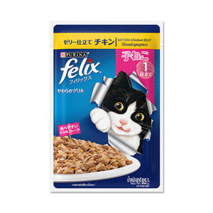 Purina Felix Cat Food in Jelly อาหารเปียกแมว เฟลิกซ์ อาหารแมว เกรดคุณภาพ โดยเพียวริน่า อาหารซอง สำหรับแมวโต ลูกแมว 85 กรัม