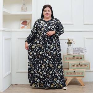 MODEL TERBARU GAMIS MIDI KEKINIAN DRES MIDI BUNGA JASMINE GAMIS RAYON MIDI KEKINIAN SAKDRES JUMBO MIDI