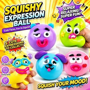 Cute Squishy DIY Curiosities Dog Face Swap Soft Moldable Slow Rise Squeeze Toy for Stress Relief Anti-Anxiety Gifts