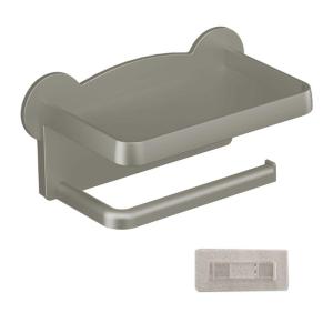 Multifunctional Tissue Rack ABS Compact Wall Mounted Tissue Storage with Phone Holder Simple Installation for Bathrooms