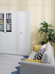 Display Cabinet Display Shelf Locker Glass Door Modern Iron Bookshelf Handmade Display Cabinet