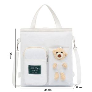 [Ready Stock] Canvas Tote BagTote Bag with zip  Canvas bag  Large-Capacity Female bag canvasbag totebag