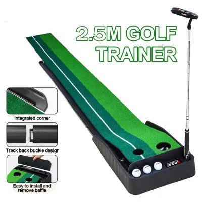 Herder 3 Meter Indoor Golf Putting Trainer Portable Golf Practice Putting Mat Golf Brings Back