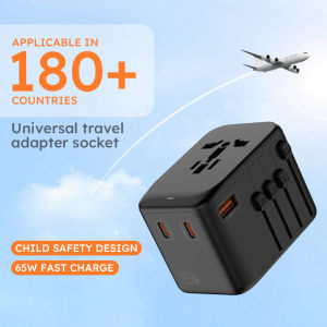 [SG]Compact Universal Travel Adapter Wall Plug Dual USB | USB PD ports | USB Type C A Ports C Converter Adaptor Plug | For EU UK AU US CN Japan Plug | International Adap