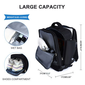 Travel Dual-Shoulder Backpack 3 Ways Carry Duffel Backpack Water Resistant Wet Pocket Travel Outdoor Beg