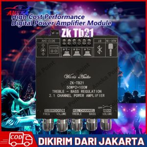 【COD+Ready Stock】ZK TB21 TPA3116D2 Bluetooth 5.0 Penguat Subwoofer Papan 50WX2 + 100W 2.1 Channel Power Audio Penguat Suara Stereo Papan Tpa 3116d2 Original