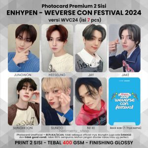 (ISI 7 PCS) Photocard ENHYPEN WEVERSE CON FESTIVAL 2024 - PC 2 SISI KPOP Premium fotocard Merch Unofficial Enha Engene WV