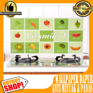 Wallpaper Dinding Dapur Sticker Pelindung Tembok Dapur Anti Panas & Minyak / Lampu & Dekorasi / Dekorasi Rumah / Stiker Dinding