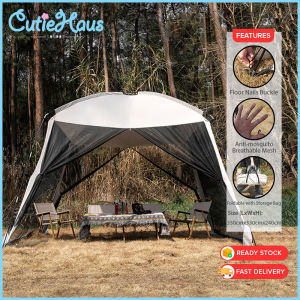 CUTIEHAUS Outdoor Mosquito Net Tent Canopy with Integrated Awning Rainproof Sunshade for Camping Anti Mosquito Mesh Tent Khemah Kanopi Kelambu Nyamuk - Fulfilled by Cutiehaus